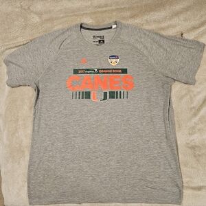 Adidas Gray Miami Hurricanes T-Shirt Size‎ 2XL